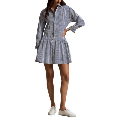 Polo Ralph Lauren Striped Cotton Poplin Paneled Shirtdress